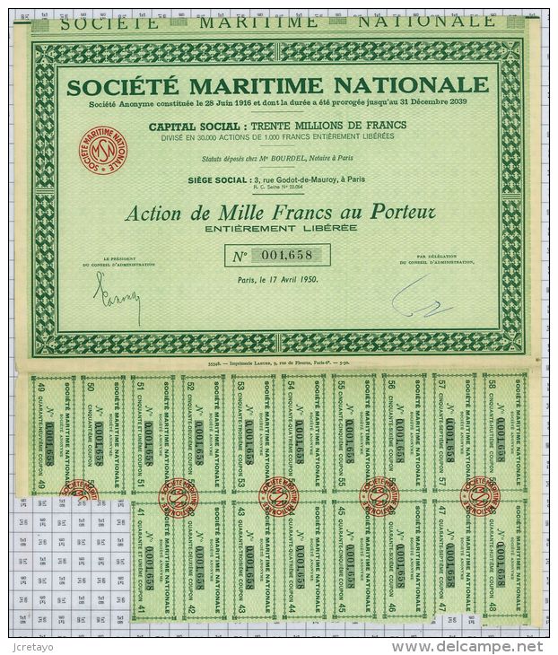 Sté Maritime Nationale - Navigation