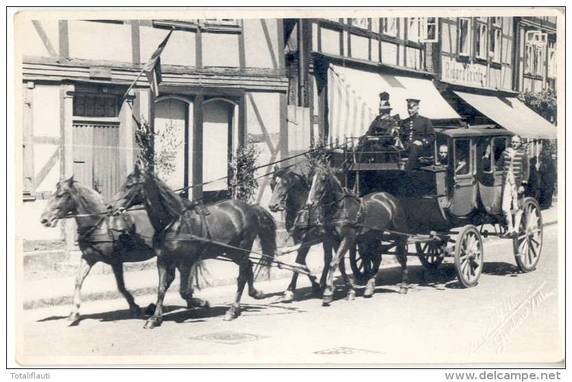 Grabow Bei Ludwigslust Herrschaftiche Kutsche Festumzug Höhe Geschäft RICHARD PRINTZ Mit 4 Pferden Fotograf Rudolf Mülle - Ludwigslust