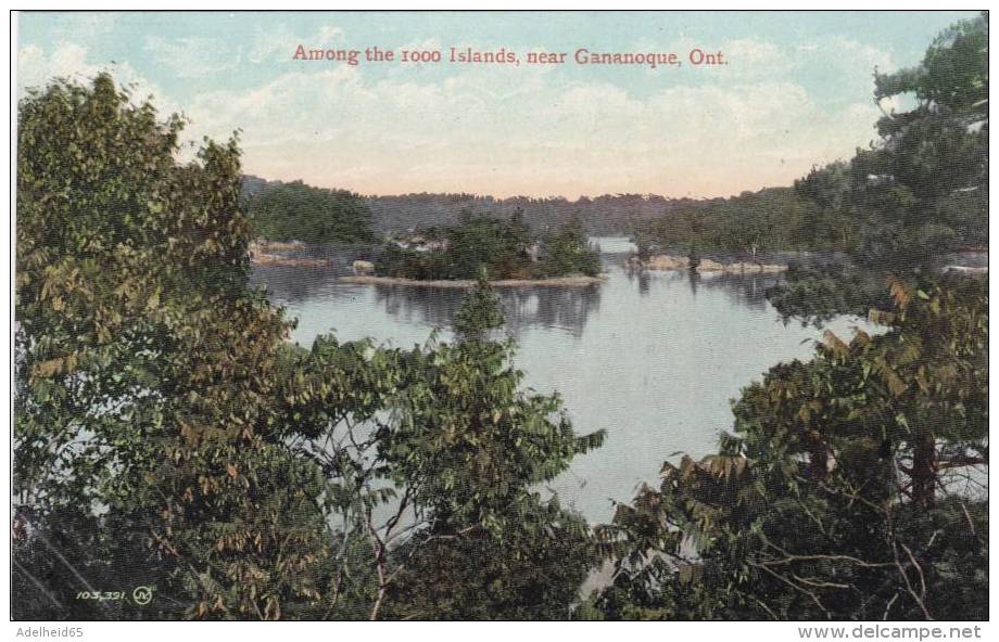 NH3 - Early Souvenir Post Card Undivided Back, 1000 Islands Near Gananoque, The Valentine - Gananoque