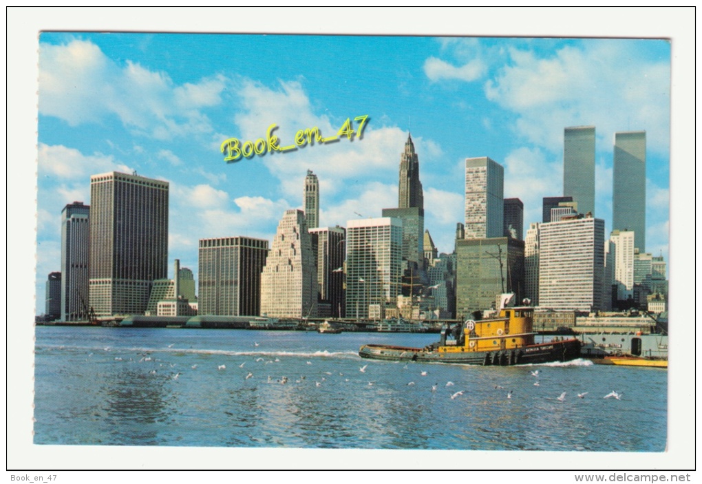 {35057} USA , New York , Southeastern Tip Of Manhattan , The South Street Seaport Museum ; Twin Towers , Bateau - Manhattan