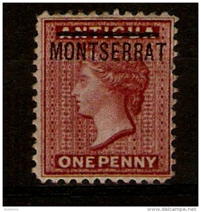 MONTSERRAT 1883 1d SG 6 WATERMARK CROWN CA PERF 12 LIGHTLY MOUNTED MINT Cat £80 - Montserrat