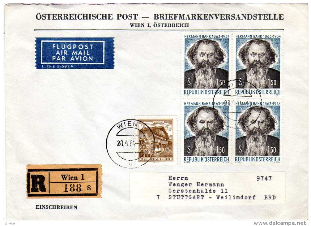 Registered Letter To Germany,Air Mail,nice Stamps - Briefe U. Dokumente