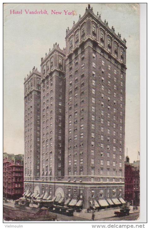 ETATS UNIS D´AMERIQUE NEW YORK HOTEL VANDERBILT ET SINGER BLDG. LOT DE 2 BELLE CARTE RARE !!! - Bar, Alberghi & Ristoranti