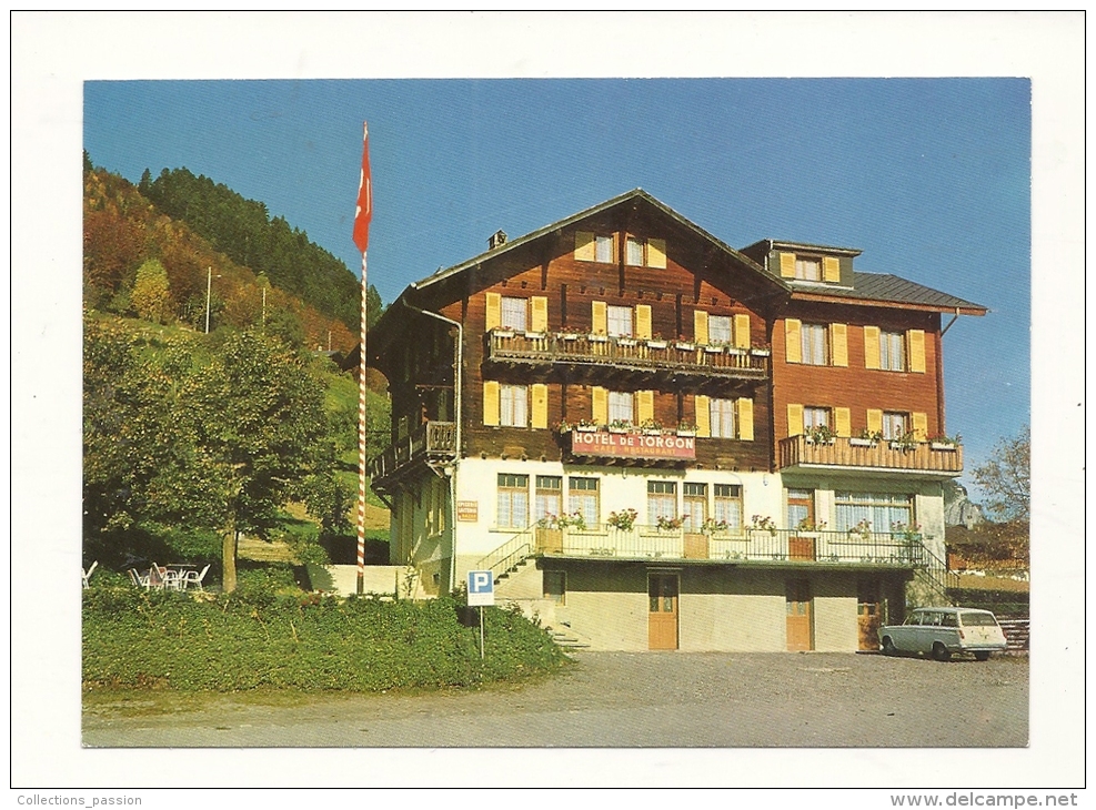 Cp, Suisse, Torgon, Station, Hôtel De Torgon - Autres & Non Classés