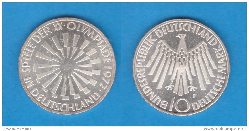 ALEMANIA (Republica Federal) 10 Marcos 1.972 F PLATA/SILVER SC/UNC  KM#130  DL-10.615 - Autres & Non Classés