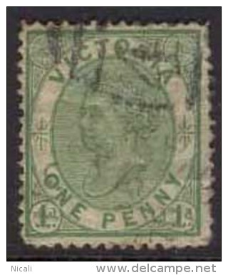 VICTORIA 1873 1d Yellow-green QV Used SG 208 CG45 - Oblitérés