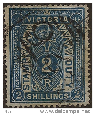 VICTORIA 1884 2/- Stamp Duty SG 258ca U UI234 - Gebruikt