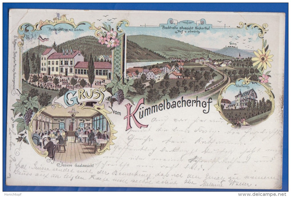 Deutschland; Neckargemünd; Gruss Aus Kümmelbacherhof; 1900 Litho - Neckargemuend