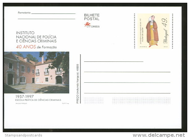 Portugal Carte Entier Postal Institut De Science Criminelle Police Portugal Postal Stationary Institute Criminal Science - Police - Gendarmerie