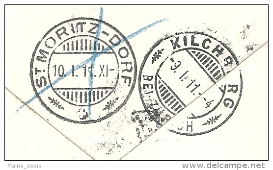 Ambulant Suisse 1911 Et St Moritz Et Kilchberg - Chemins De Fer