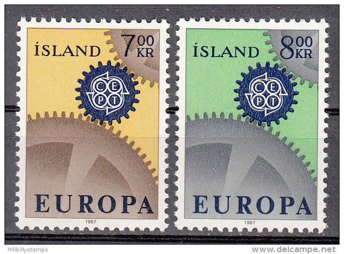 Iceland   Scott No.  389-90    Unused Hinged    Year  1967 - Ungebraucht