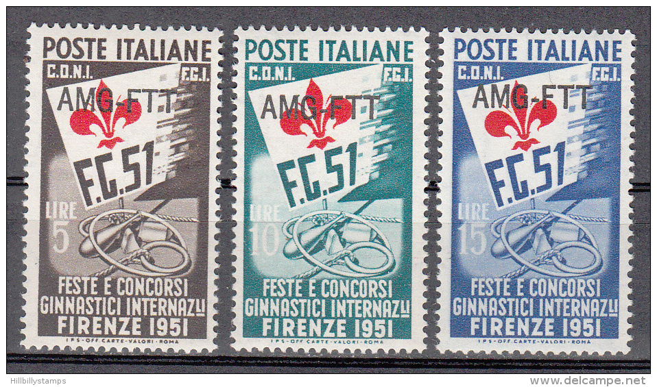 Trieste   Scott No.  115-17    Unused Hinged      Year  1951 - Yugoslavian Occ.: Trieste