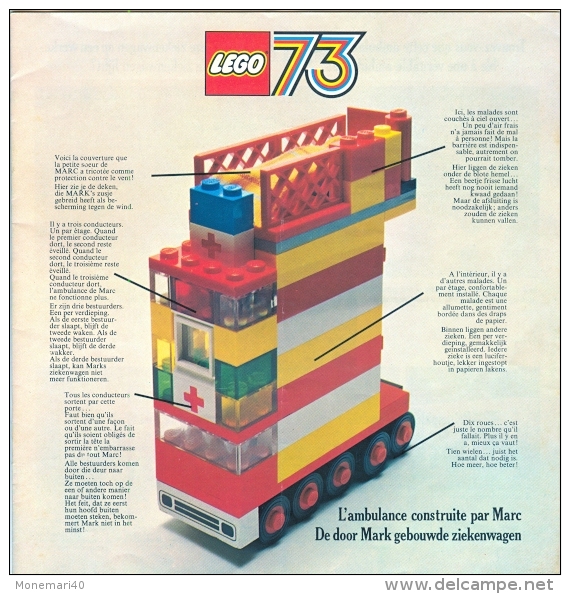 LEGO 73 - L'AMBULANCE CONSTRUITE PAR MARC - LEGO DUPLO - LEGOLAND - Catalogue Et à La Fois Livre D'idées - Année 1973 - Catalogs