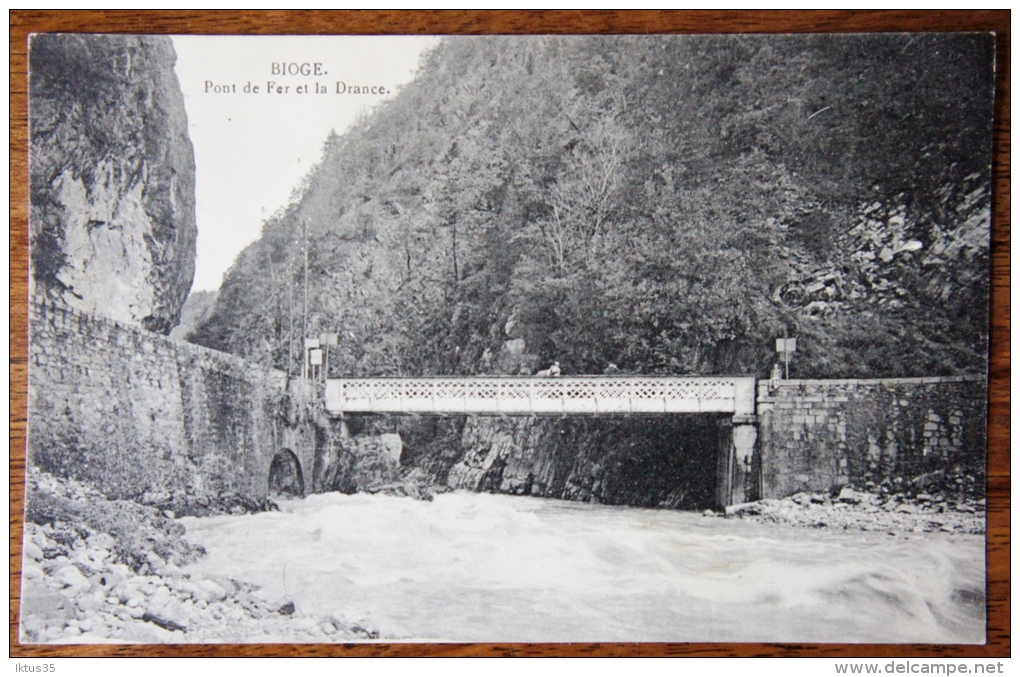 CPA-BIOGE-74-HAUTE SAVOIE-PONT DE FER ET LA DRANCE-PHOT COMBIER MACON - Autres & Non Classés