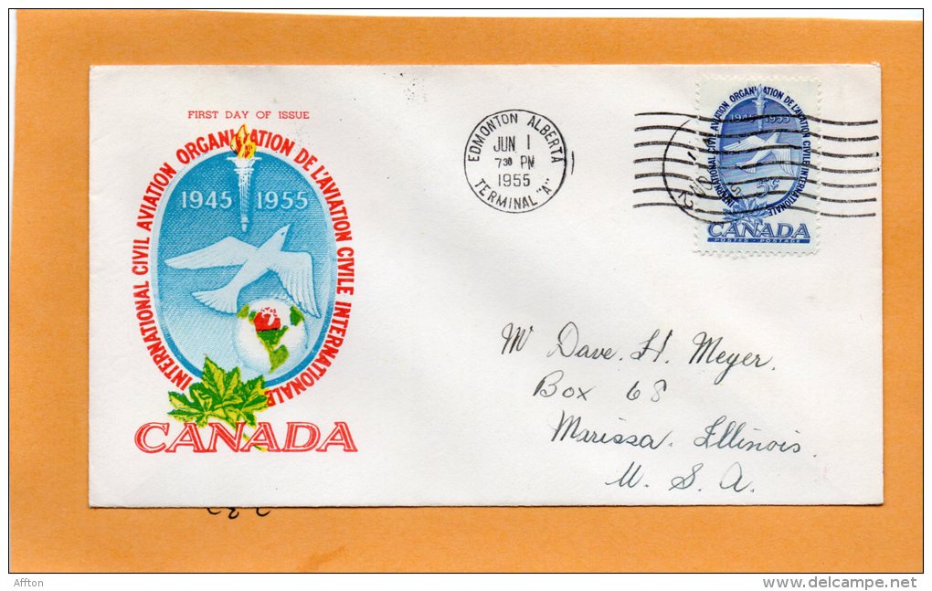 Canada 1955 FDC - 1952-1960