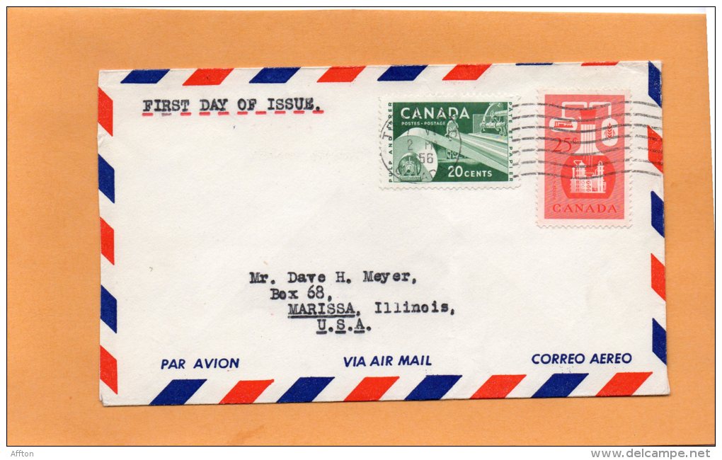Canada 1956 FDC - 1952-1960