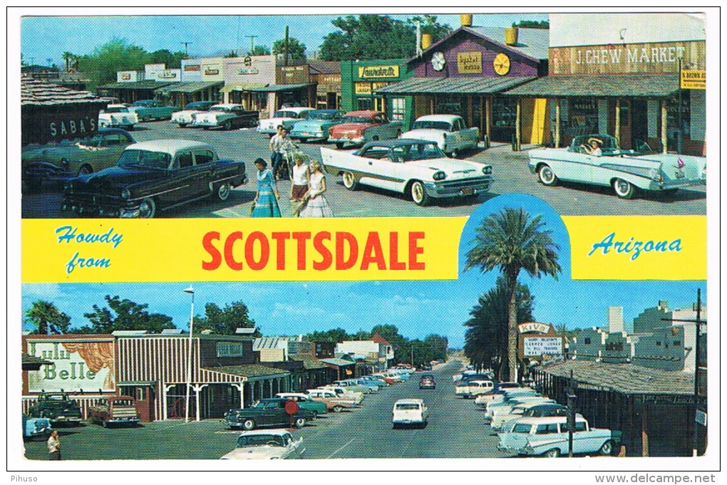 US-566   SCOTTSDALE : Multiview ( Old American Cars) - Scottsdale