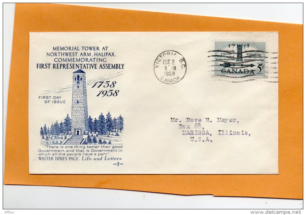 Canada 1958 FDC - 1952-1960