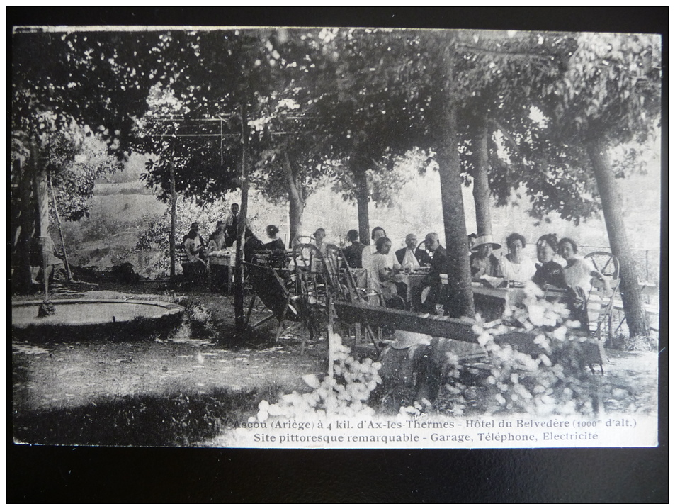 ASCOU   ( ARIEGE  )  A  4 Kil  D 'AX - LES - THERMES  -  HOTEL  DU  BELVEDERE - Autres & Non Classés