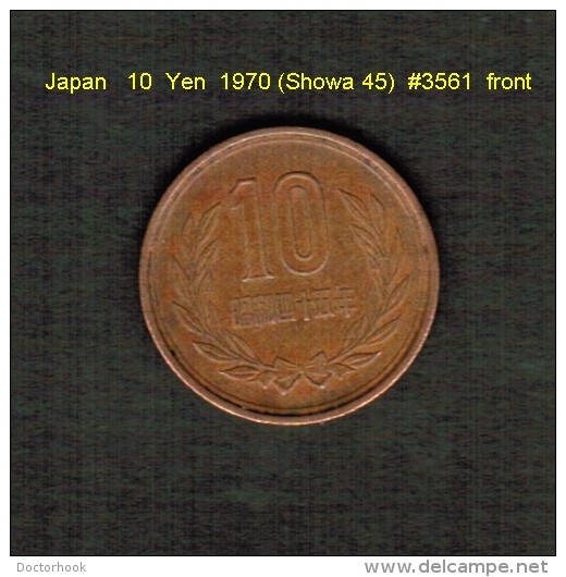 JAPAN    10  YEN  1970 (HIROHITO 45---SHOWA PERIOD)  (Y # 73a) - Japon