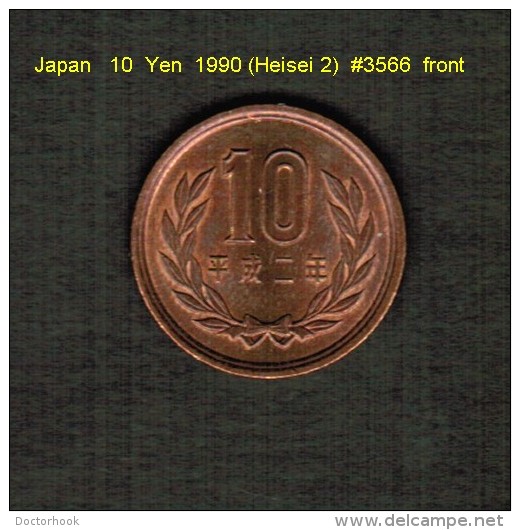 JAPAN    10  YEN  1990 (AKIHITO 2---HEISEI PERIOD)  (Y # 97.2) - Japon