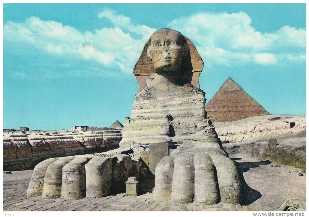 Egypt   The Great Sphinx Of Giza And Pyramids  Sent To Denmark   #  03085 - Sphynx