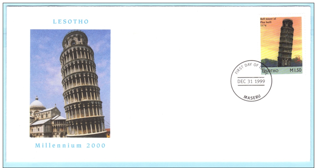 LESOTHO - FDC - 1573 Turm Von Pisa  (27163) - Lesotho (1966-...)