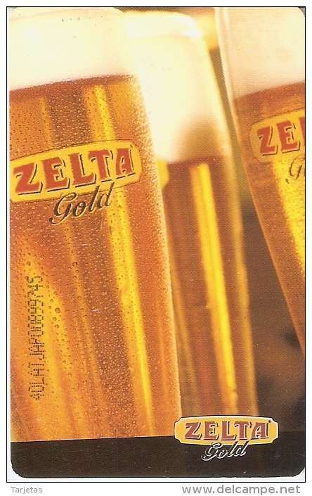 TARJETA DE LETONIA DE CERVEZA ZELTA  (BEER) - Advertising