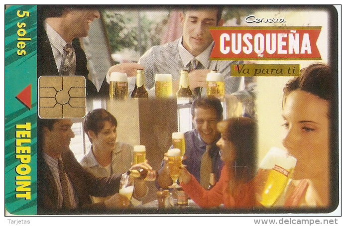 TARJETA DE PERU DE CERVEZA CUSQUEÑA 5 SOLES (BEER) - Publicidad