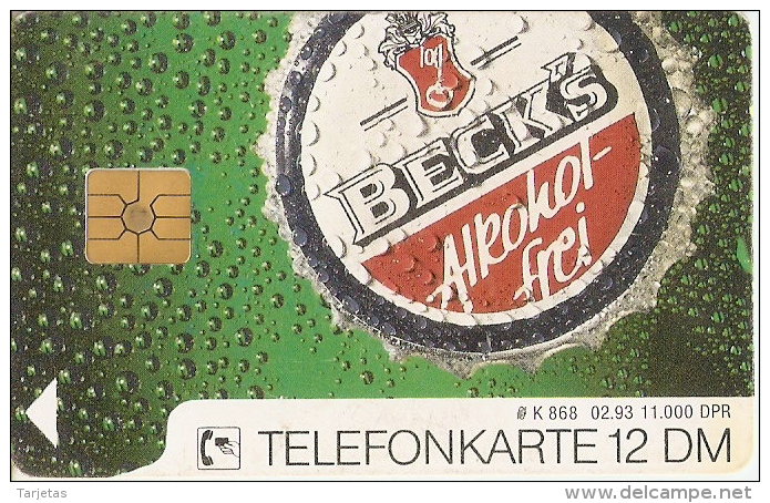 TARJETA DE ALEMANIA DE CERVEZA BECK´S  (BEER) - Werbung