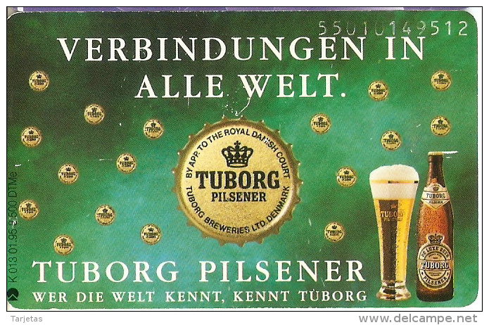 TARJETA DE ALEMANIA DE CERVEZA TUBORG  (BEER) - Publicidad