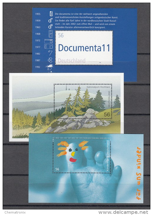 Alemania / Germany - Lot Of 7 Souvenir Sheets - ** MNH - Years 2002-2003 - 2001-2010