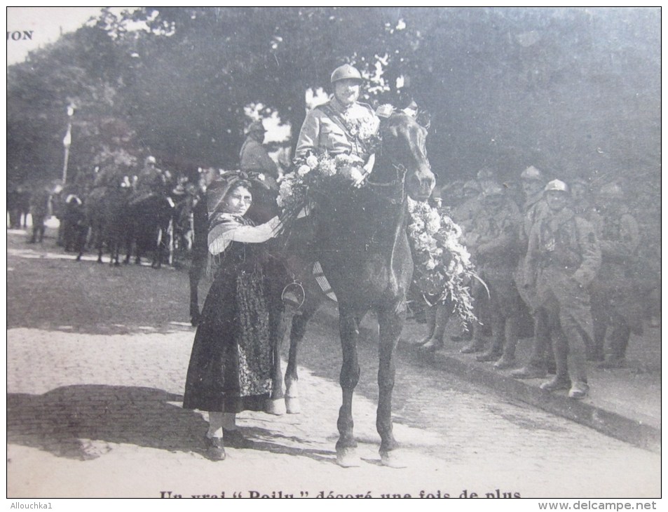 MILITARIA CPA:Dijon Un Vrai Poilu Décoré Une Fois De Plus Cavalier Admiré Par Une Dijonnaise - Régiments