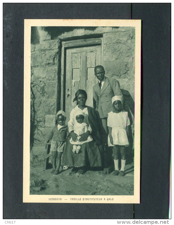 LESOTHO  1950  VUE  ETHNIQUE  FAMILLE D INSTITUTEUR  CIRC   NON     / EDIT BRAUN ET CIE - Lesotho