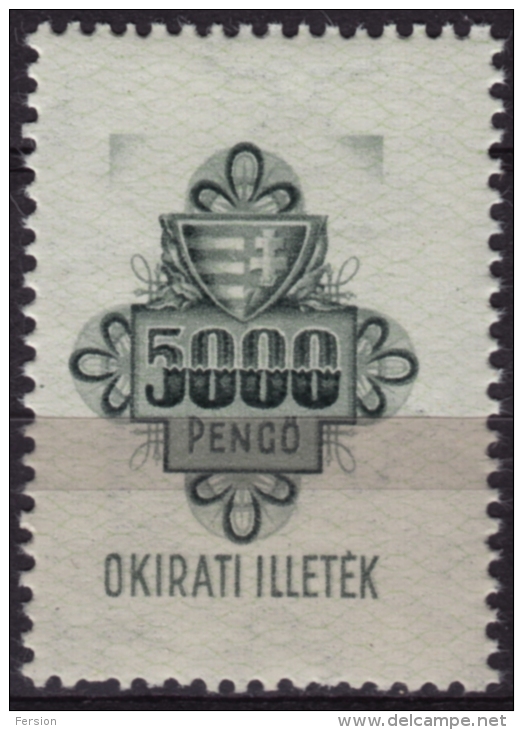 1945 Hungary - Revenue, Tax Stamp - 5000 P - MNH - Fiscales