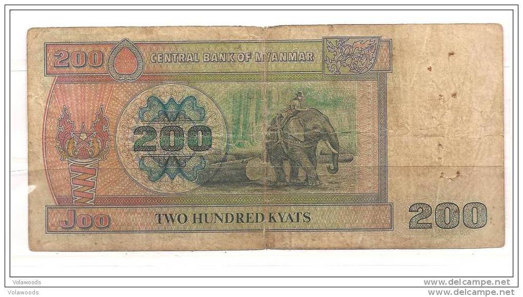 Myanmar - Banconota Circolata Da 200 Kyats - 1994 - Myanmar