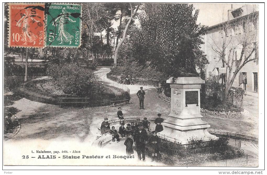 ALES - ALAIS - Statue Pasteur Et Bosquet - Alès