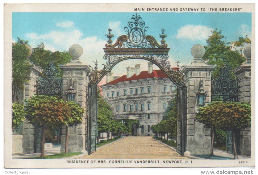 Main Entrance And Gateway To The Breakers Residence Of Mrs Cornelius Vanderbilt Newport RI - Newport