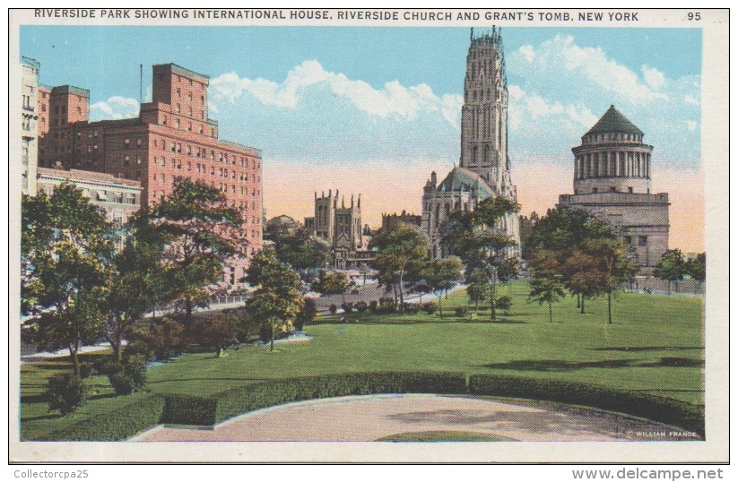 Riverside Park Showing International House Riverside Church And Grant's Tomb New York - Parchi & Giardini