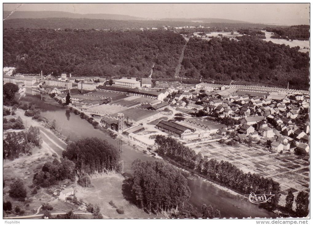 DOUBS - BEAULIEU - VUE AERIENNE DES USINES DE CYCLES PEUGEOT ET LE VILLAGE DE BONDEVAL-PLIURE ET COUPURE... - Otros & Sin Clasificación