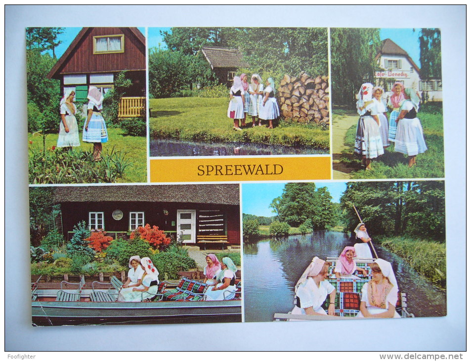 Germany: SPREEWALD - Blota - Trachten - Mehrbildkarte - 1980s Unused - Lübben (Spreewald)