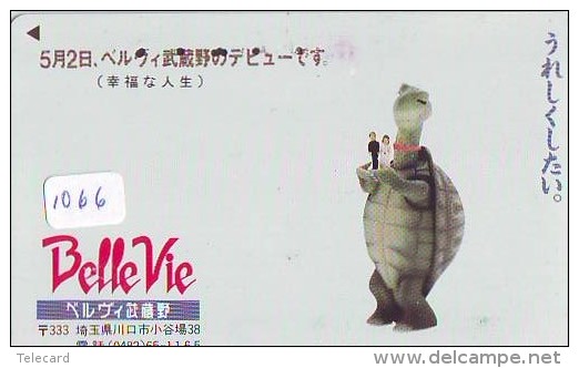Télécarte Japon * TURTLE * TORTUE * SCHILDKRÖTE (1066) SCHILDPAD * Telefonkarte Japan * Phonecard * - Turtles