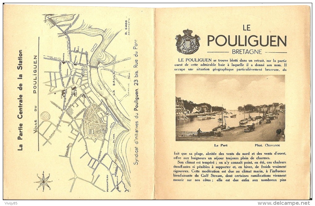 44 - LE POULIGUEN - Petit Guide Touristique De 8 Pages Avec Très Belles Photos Animées - Autres & Non Classés
