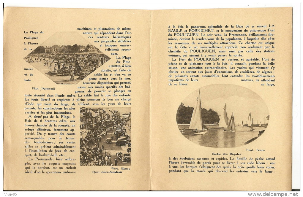 44 - LE POULIGUEN - Petit Guide Touristique De 8 Pages Avec Très Belles Photos Animées - Autres & Non Classés