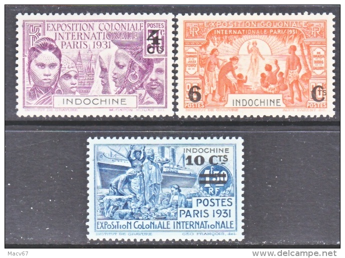 INDOCHINA   140-2  *  PARIS EXPO - Unused Stamps