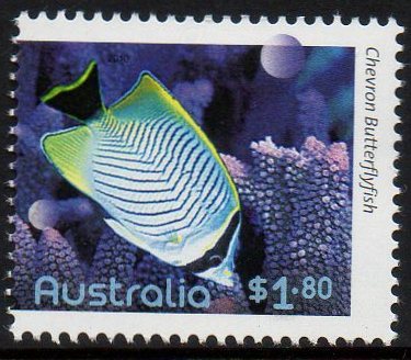 Australia 2010 Fishes Of The Reef $1.80 Chevron Butterflyfish MNH - Mint Stamps