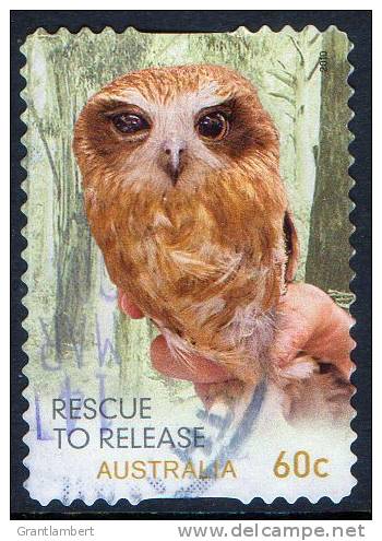 Australia 2010 Wildlife Caring - Rescue To Release - 60c Boobook Owl Self-adhesive Used - Gebruikt