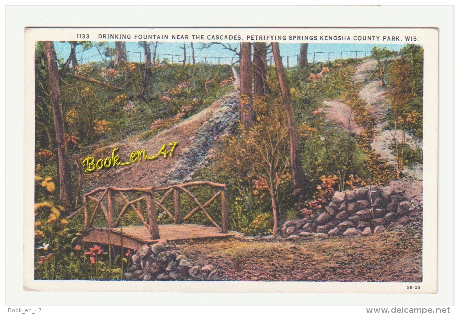 {35100} USA , Wisconsin , Drinking Fountain Near The Cascades , Petrifying Springs Kenosha County Park - Kenosha