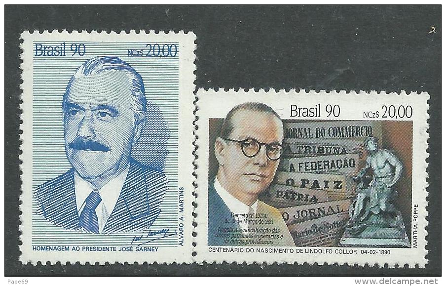 Brésil  N° 1955 / 56 XX  Les 2 Valeurs Sans Charnière, TB - Unused Stamps