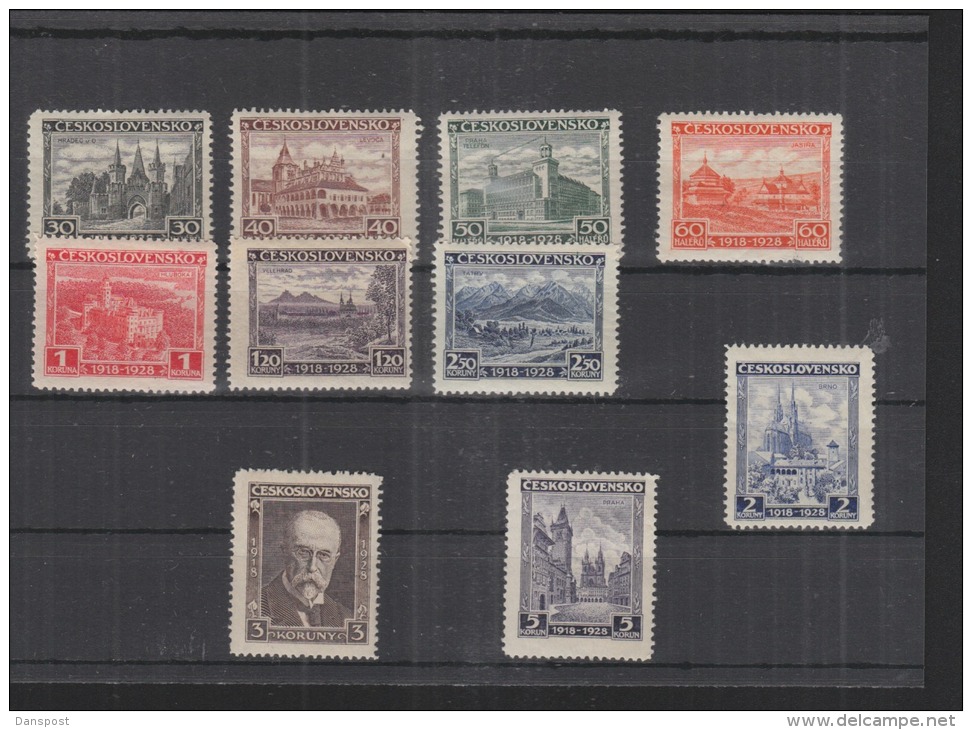 Czechoslovakia Lot MH (9) - Unused Stamps